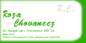 roza chovanecz business card